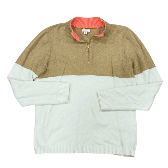 J. Crew Sweaters - J. Crew Sweater Quarter Zip Sweater Women's Medium Gold Zipper